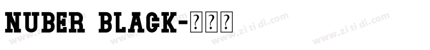 Nuber Black字体转换